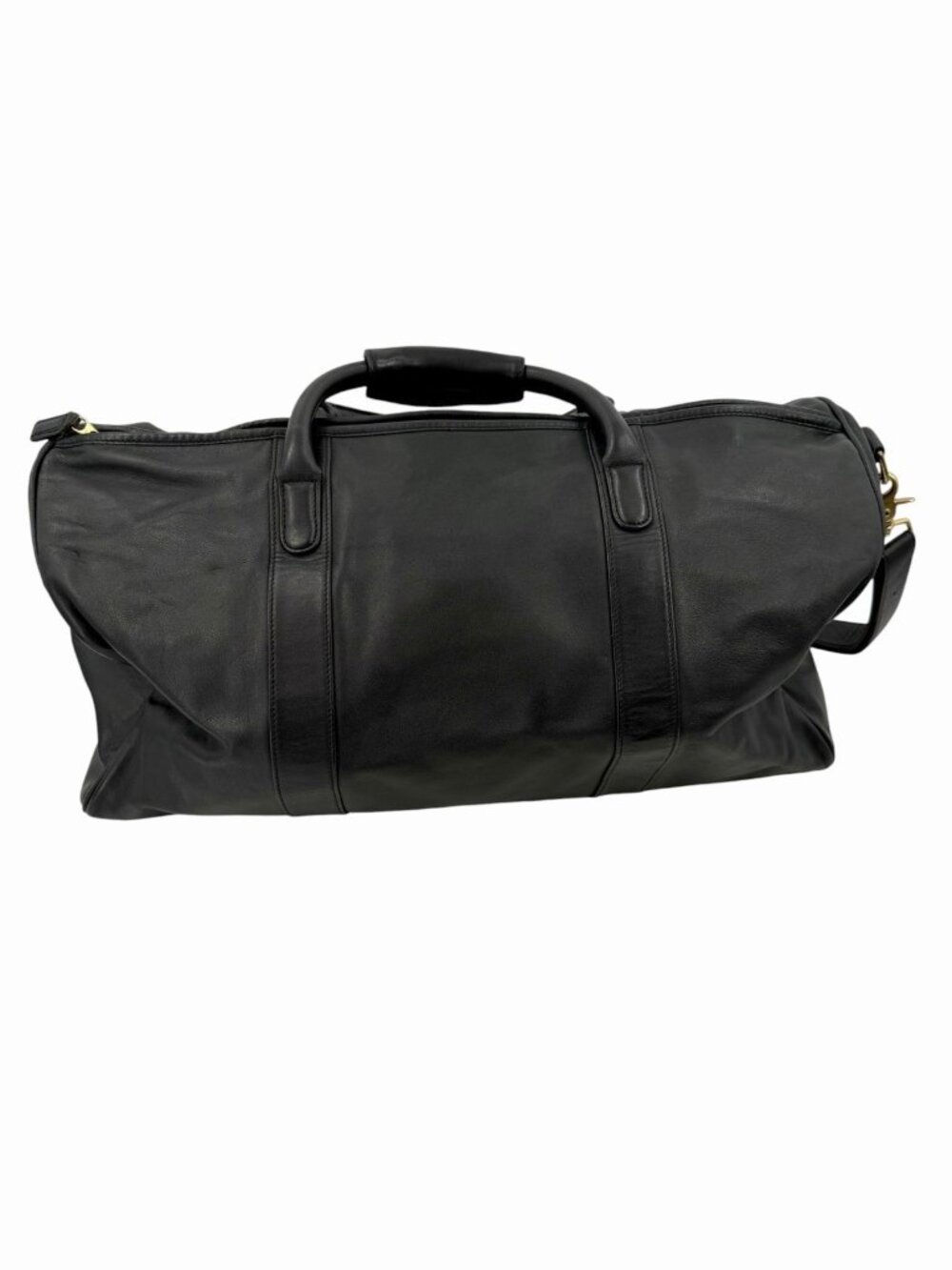 COACH Vintage Black Leather Duffel Weekender 0596 Bag - Picture 6 of 12